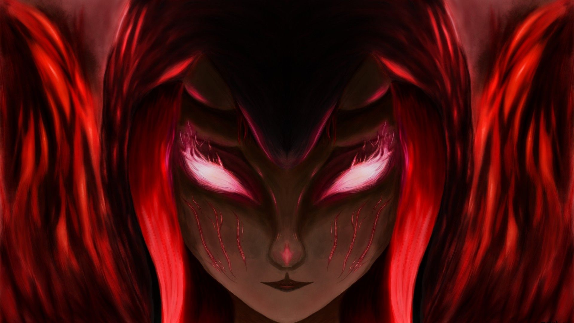 Wallpaper Demon Girl Heart Streamaed