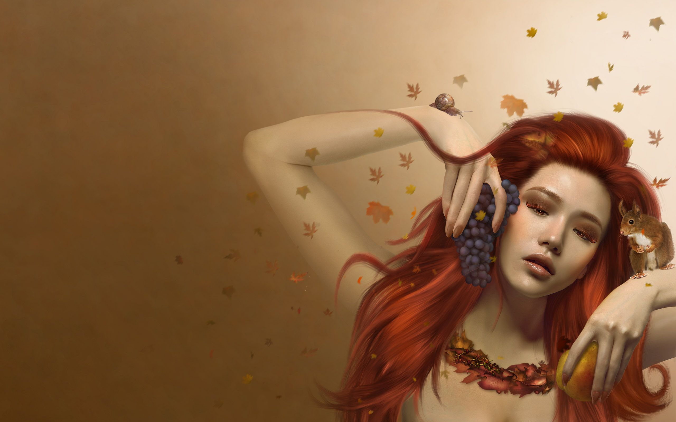 Amazing & Beautiful Digital Art Desktop Wallpaper In HD Quality Edition. Digital art girl, Redhead art, Beautiful girl wallpaper