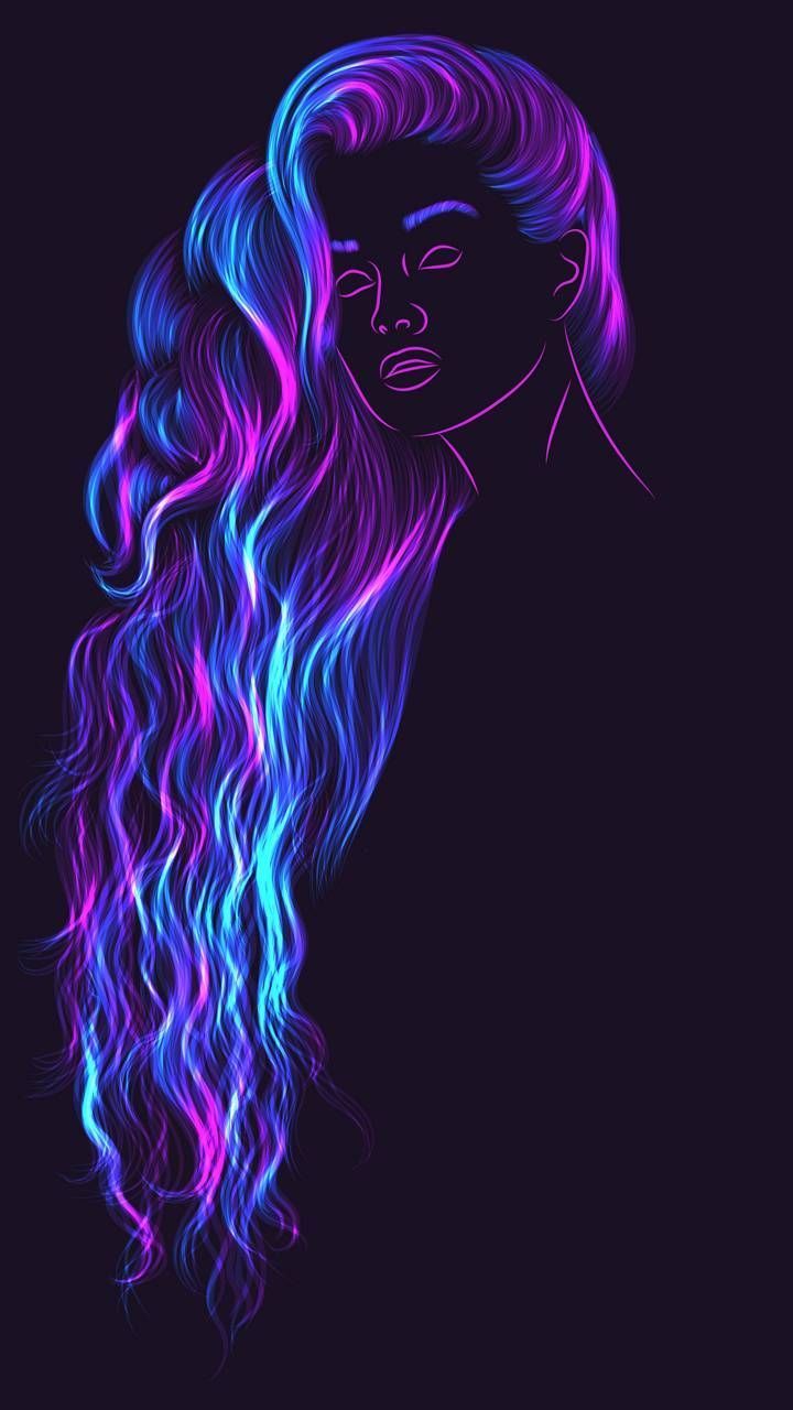 Download Neon girl wallpaper by FernandoLizondro now. Browse millions of. Neon girl, Neon wallpaper, Galaxy art