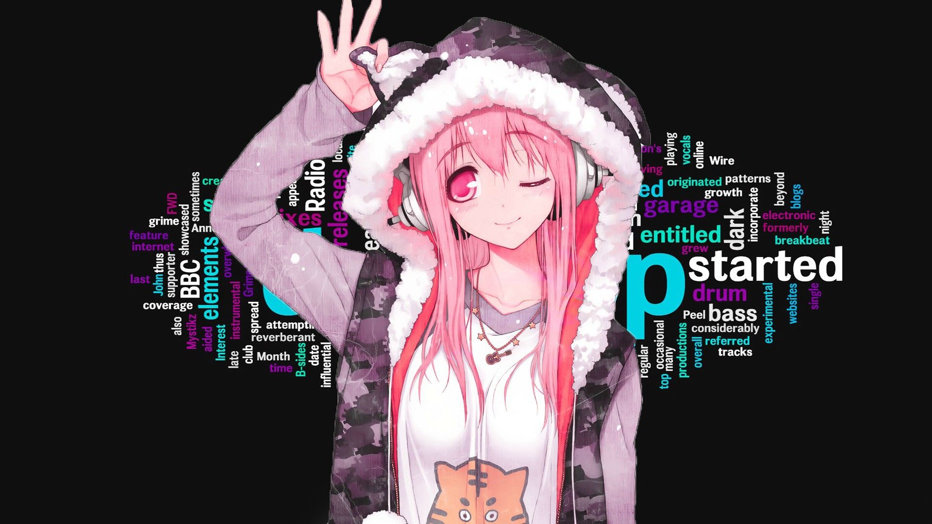 Pink Hair Anime Girl HD Wallpaper