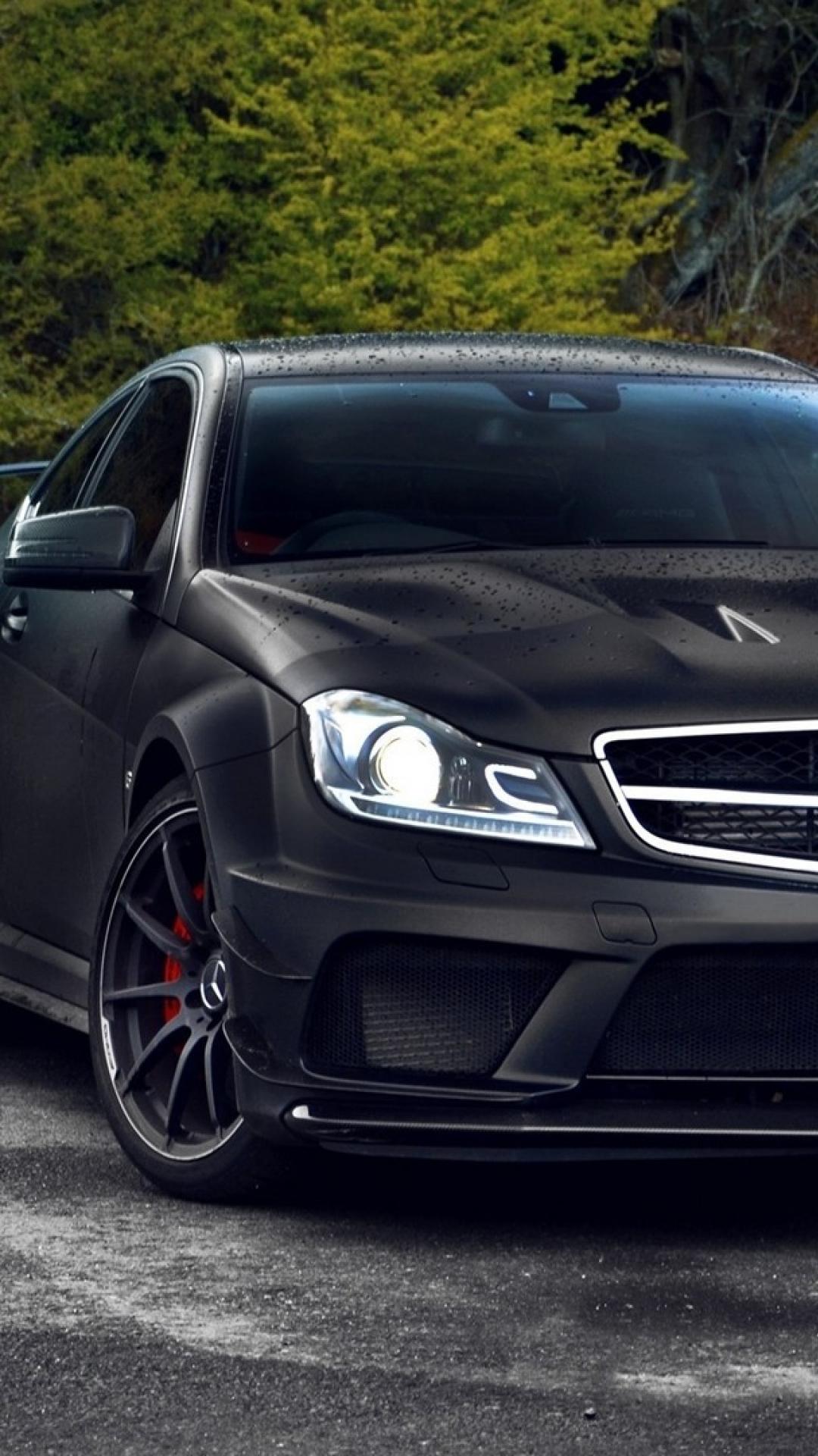 Mercedes Benz c63 AMG черный 1080 HD