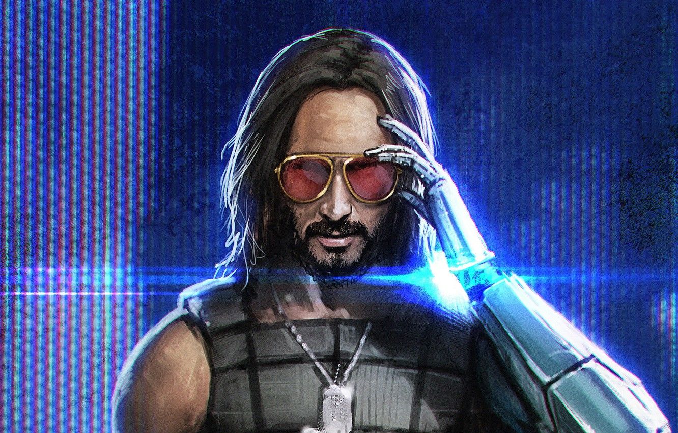 Wallpaper glasses, cyborg, Keanu Reeves .goodfon.com