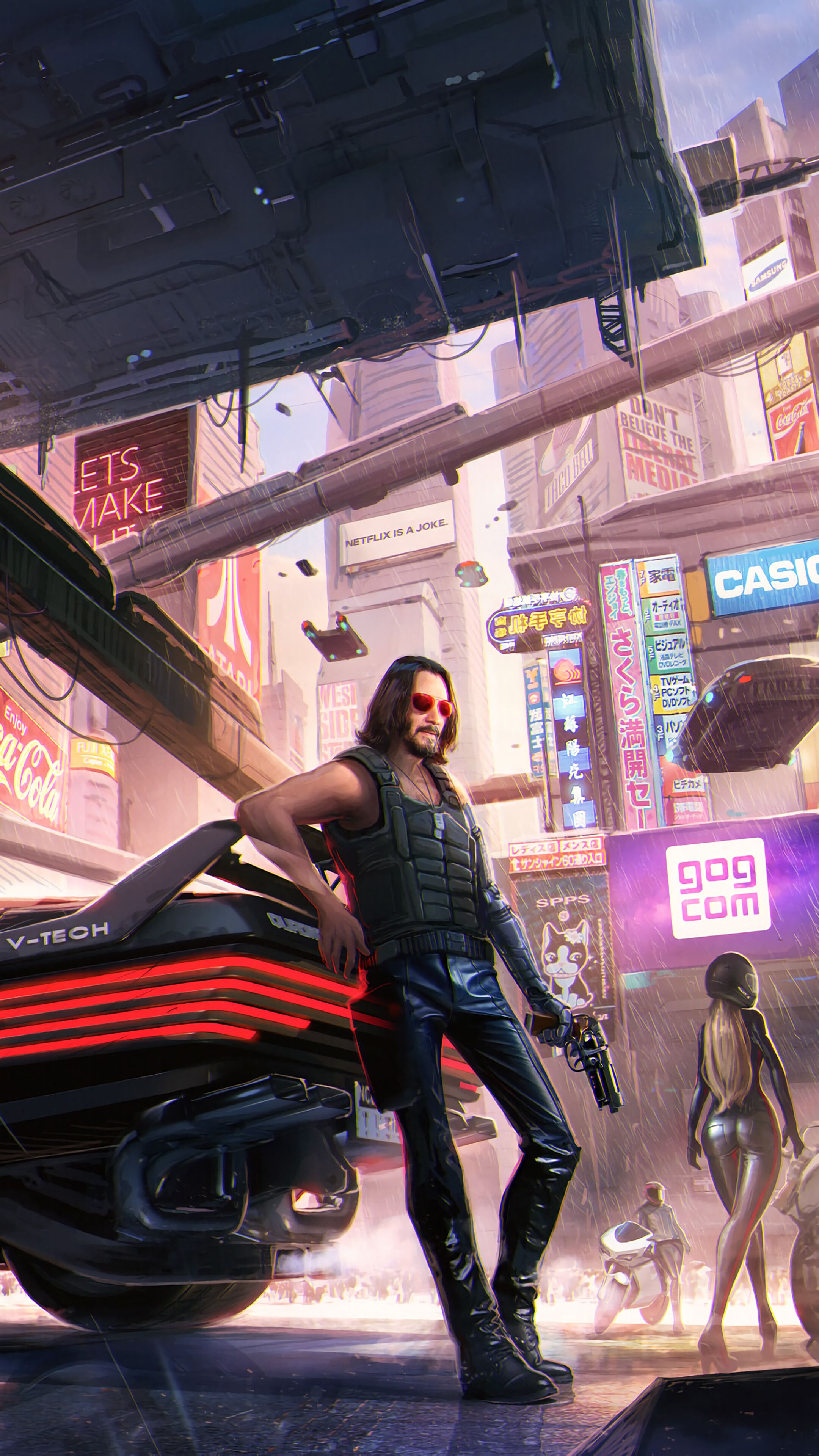Johnny Silverhand, Keanu Reeves, Cyberpunk 4K phone HD Wallpaper, Image, Background, Photo and Picture