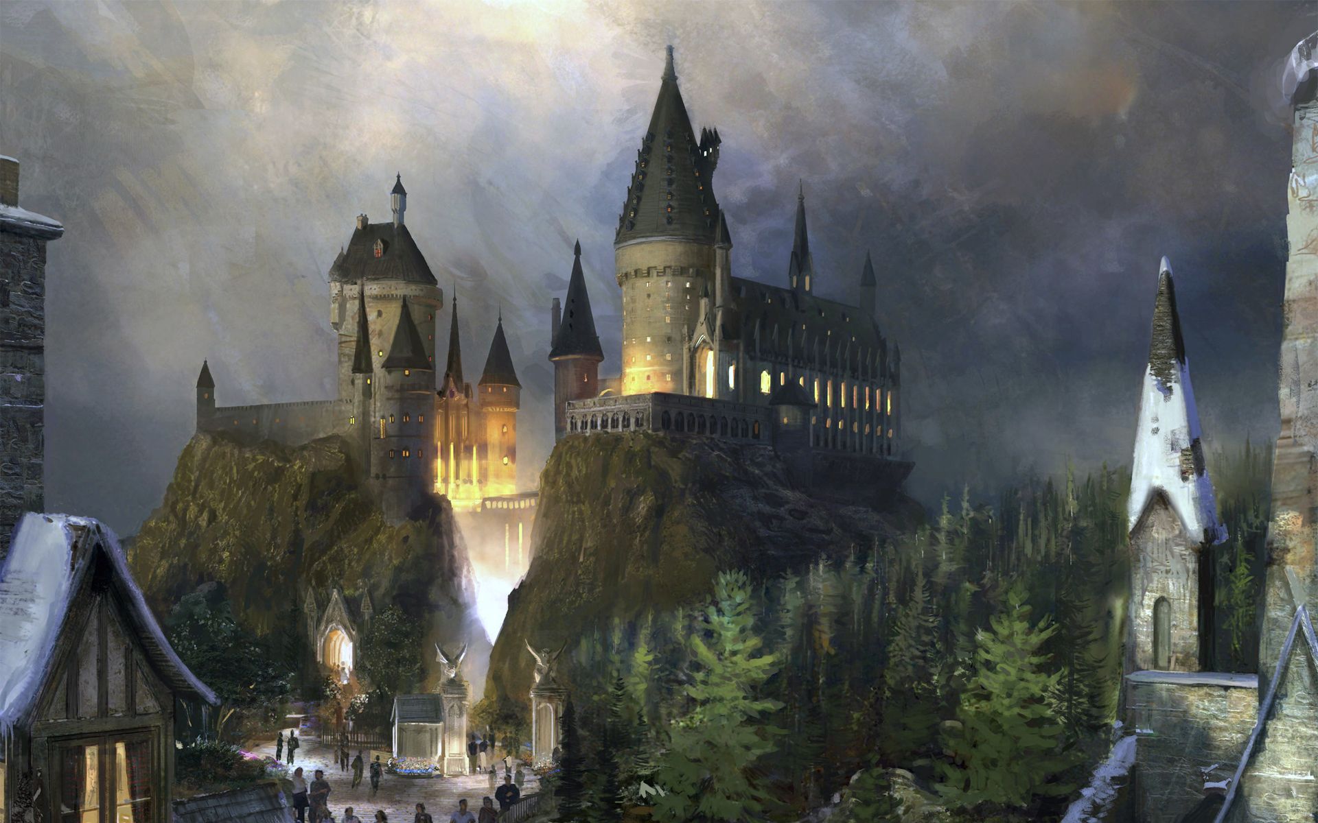 Hogwarts Harry Potter Fan Art Wallpaper