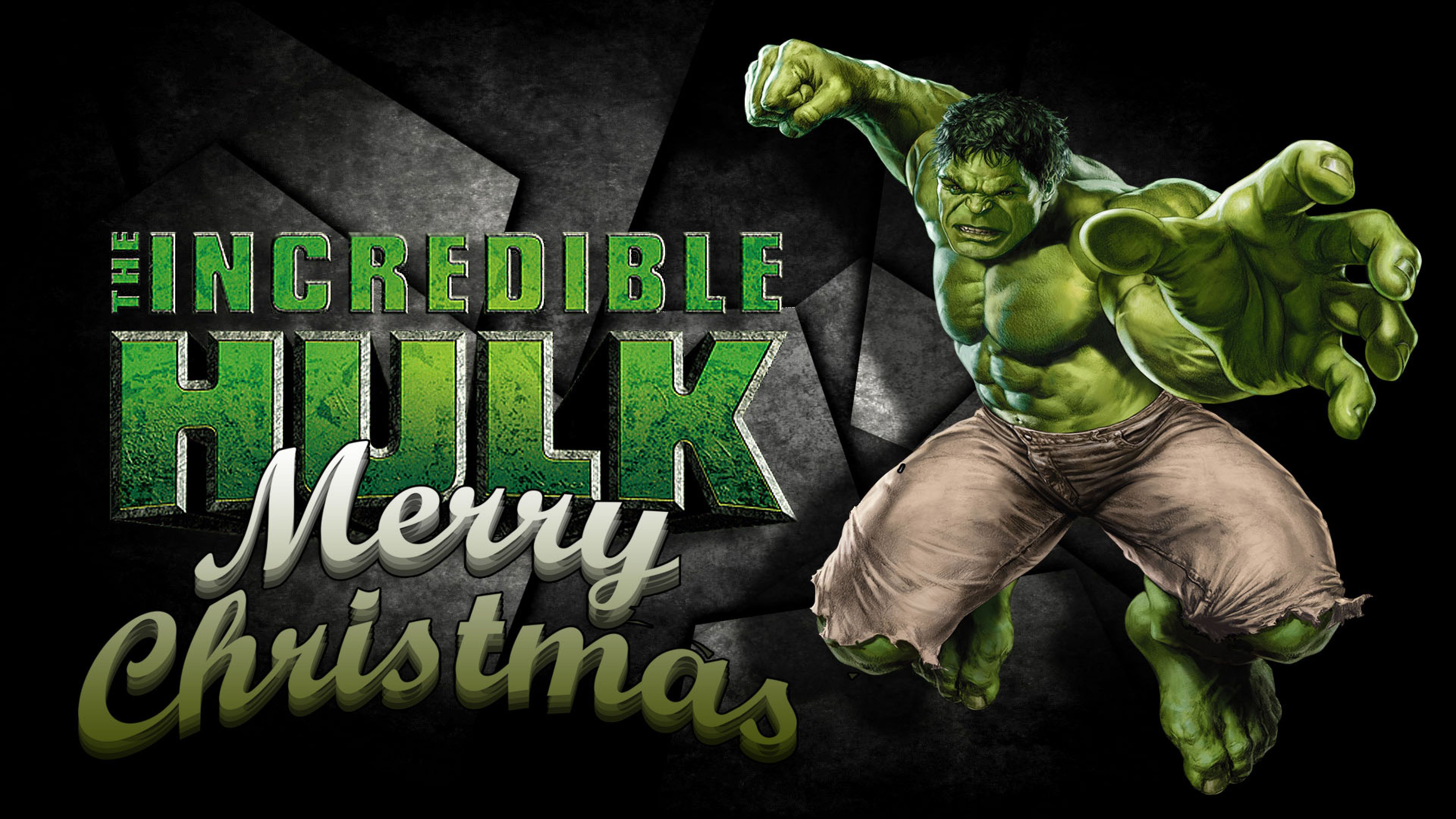 Happy Merry Christmas Incredible Hulk Marvel Avenger Superhero Pc HD Wallpaper