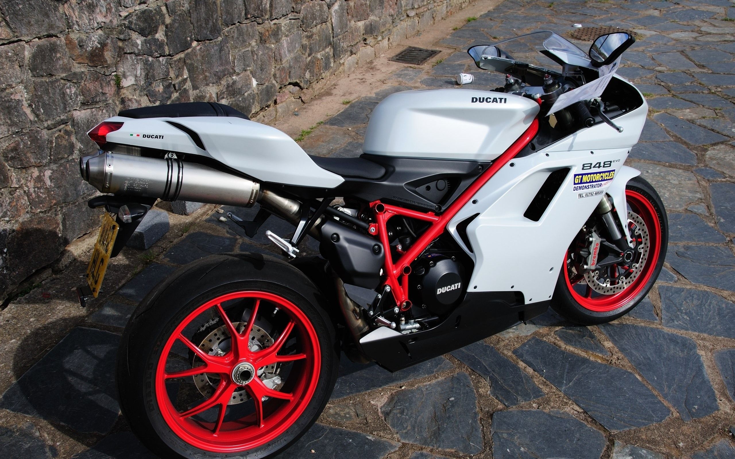 Wallpaper Ducati 848 motorcycle, rocks 2560x1600 HD Picture, Image