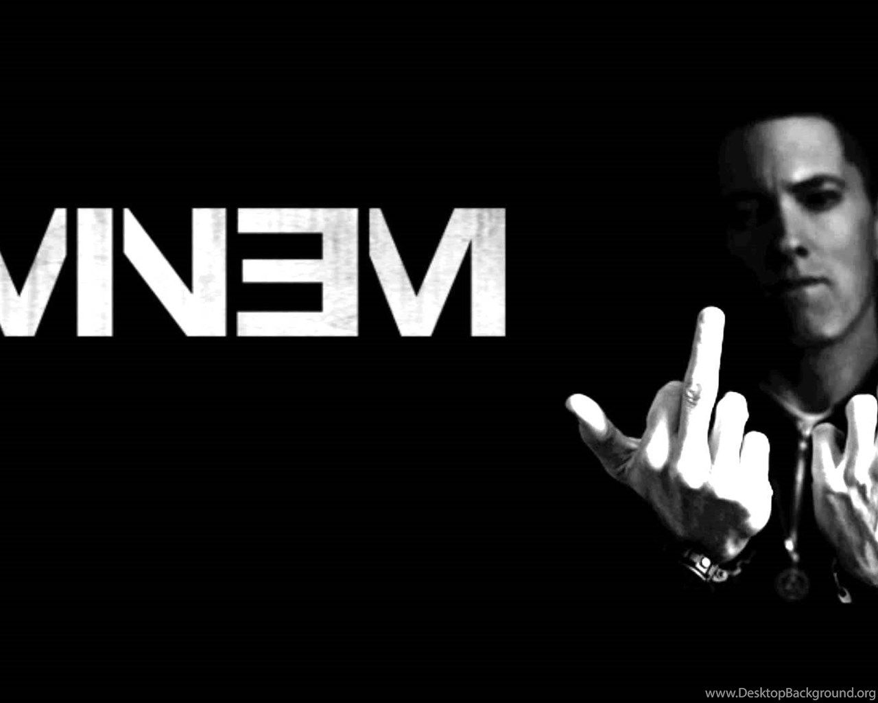 Eminem Middle Finger HD • Rap Wallpaper Desktop Background