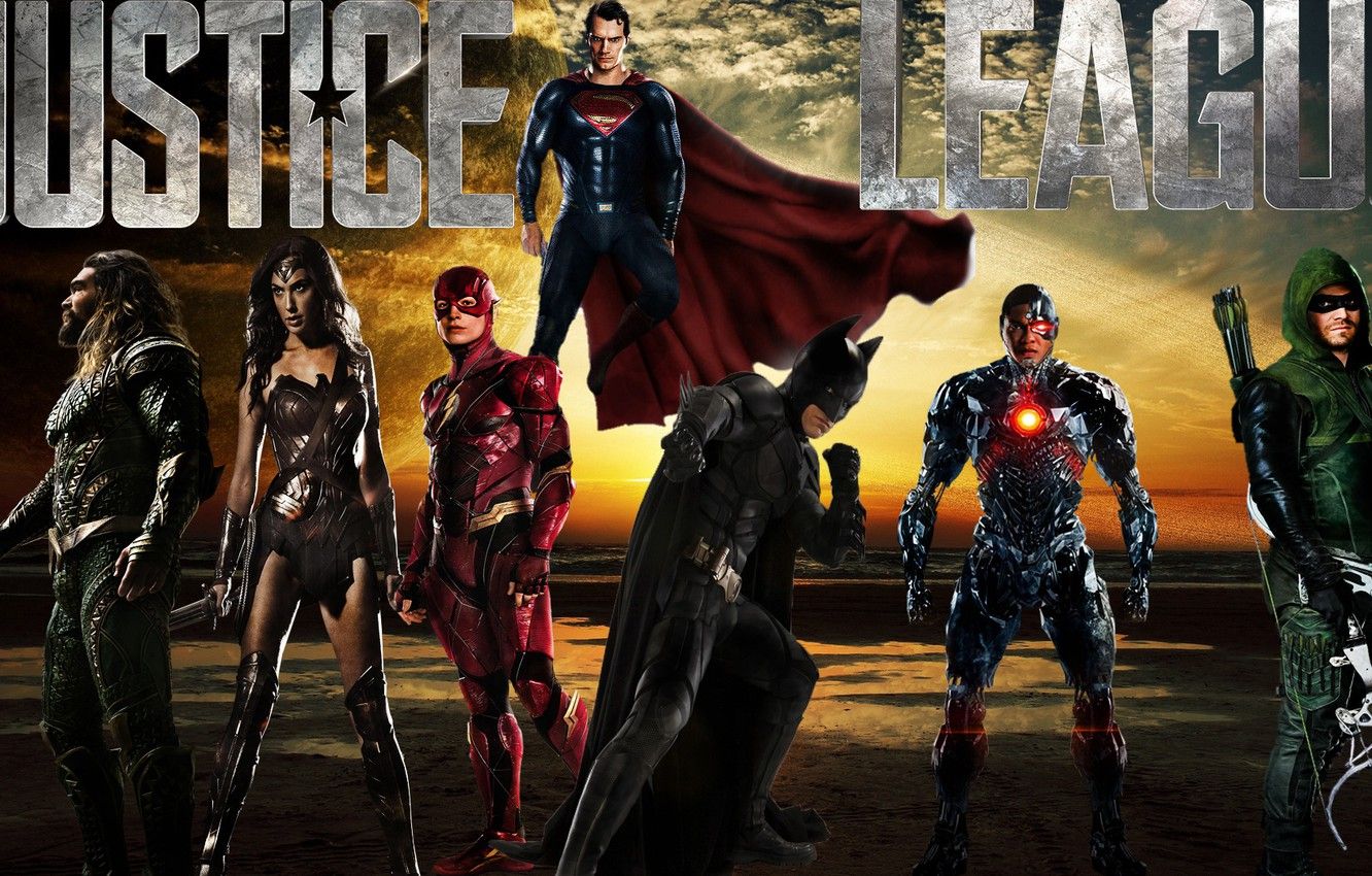 Wallpaper Wonder Woman, Batman, Superman, Green Arrow, Arrow, Cyborg, Flash, Aquaman, Justice League, Justice League image for desktop, section фильмы