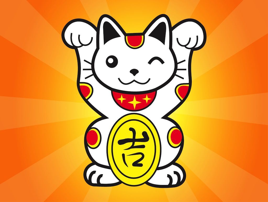 Japanese Lucky Cat Wallpaper