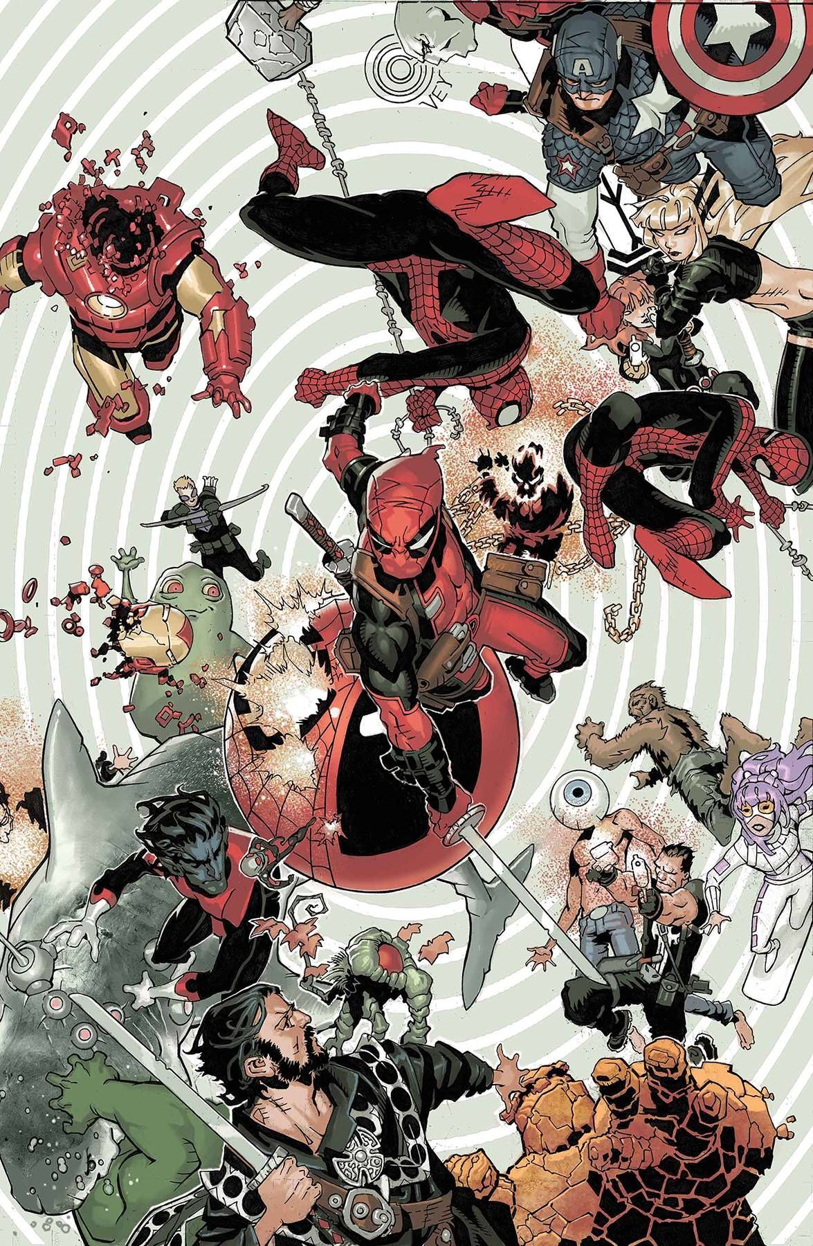 Spider Man Deadpool By Chris Bachalo, Colours By Tim Townsend *. Deadpool And Spiderman, Spiderman, Marvel Comic Character