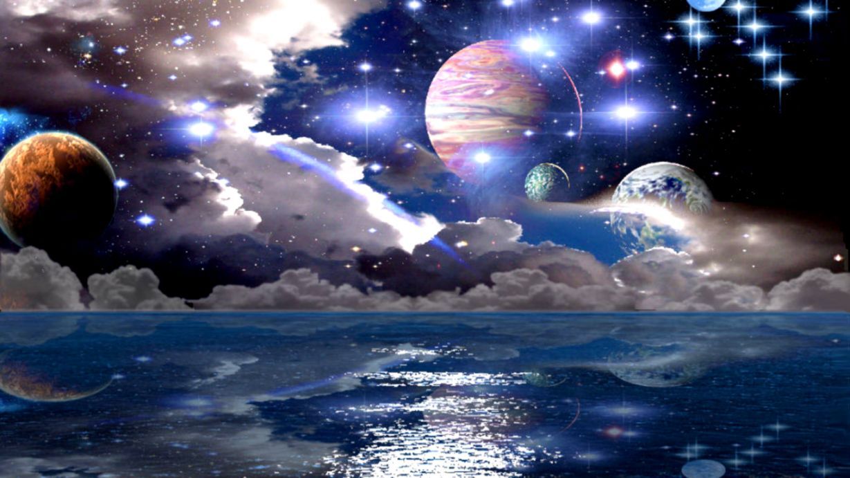 Outer Space Galaxy Planets Wallpaper