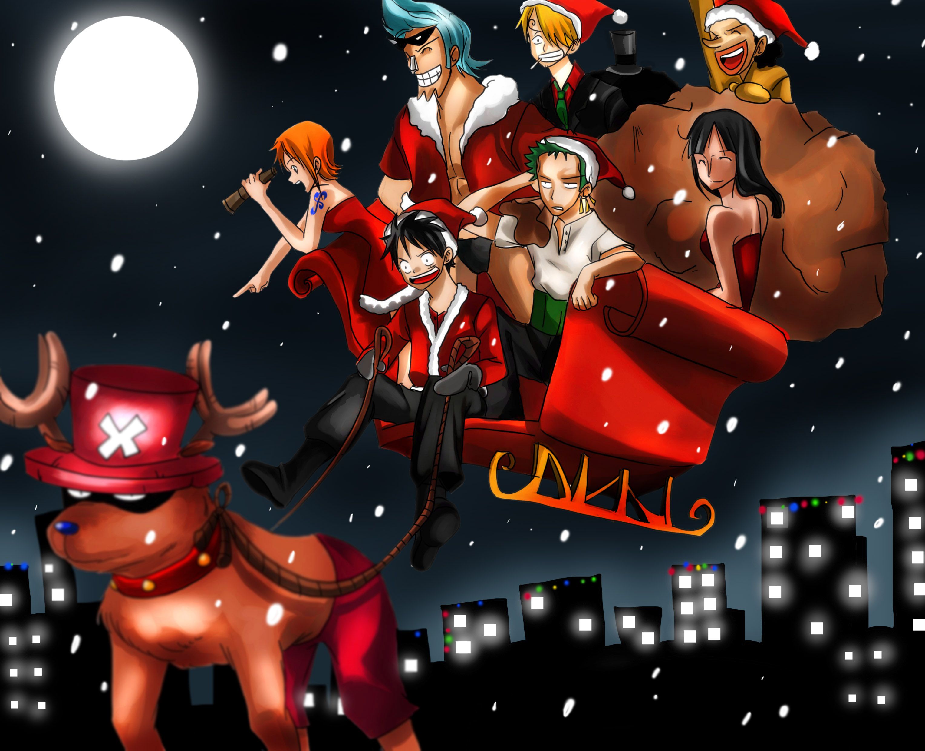 One Piece Merry Christmas Wallpapers - Wallpaper Cave