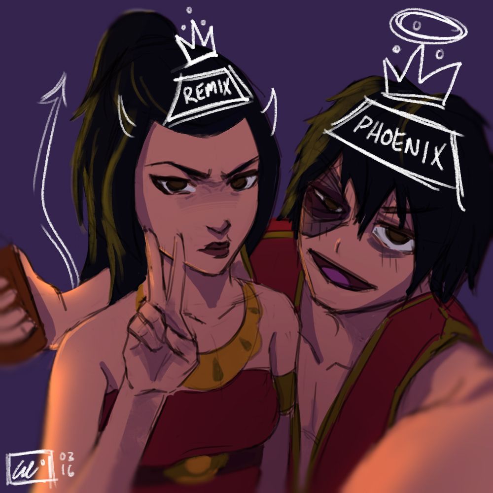 Azula and Zuko le dernier maître de l'air fan Art