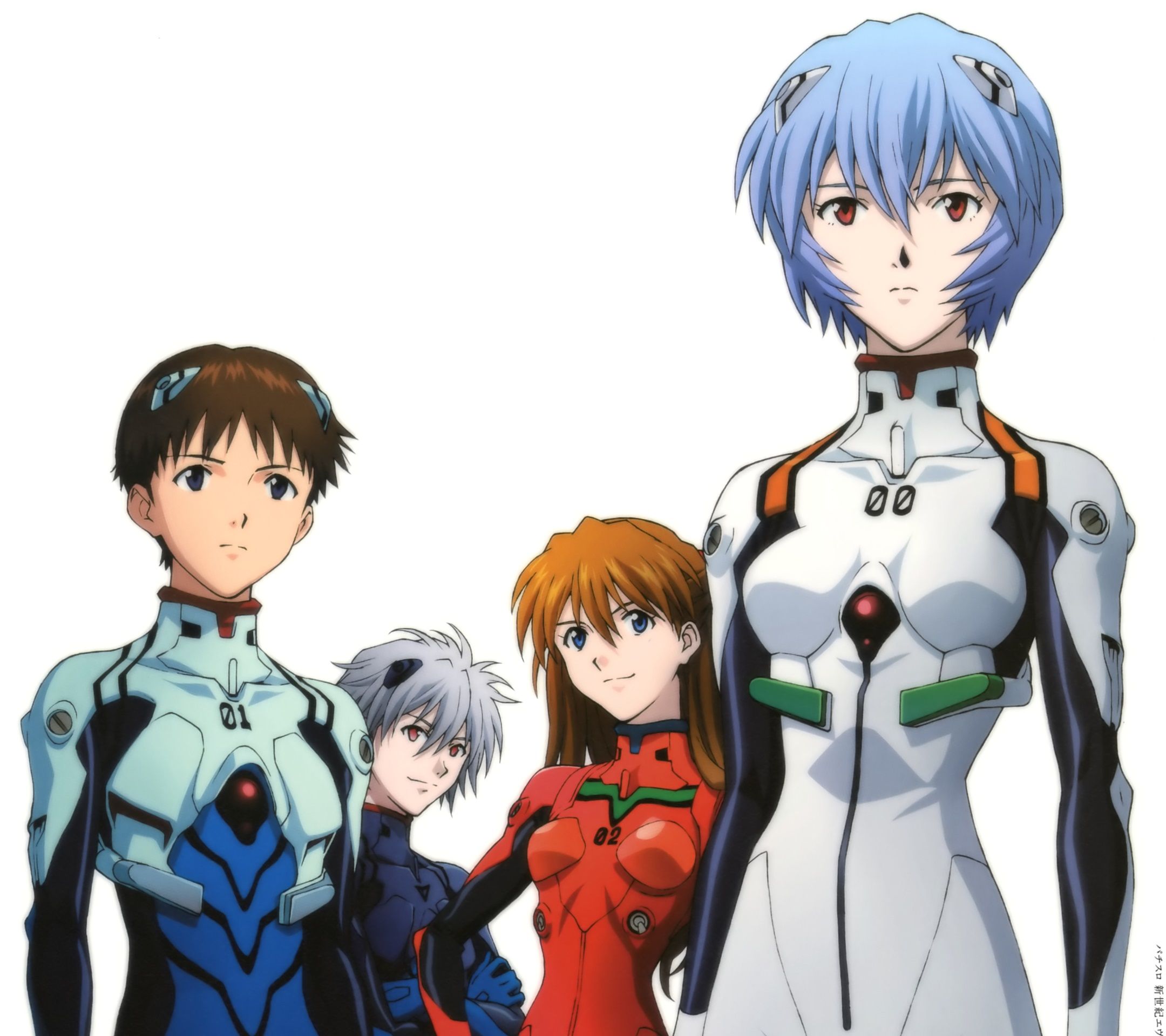 Neon Genesis Evangelion Asuka Langley Soryu Rei Ayanami Shinji Ikari Kaworu Nagisa.Android wallpaper 2160×1920