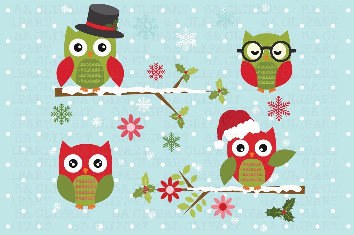 Cute Christmas Owl Wallpaper Free Cute Christmas Owl Background