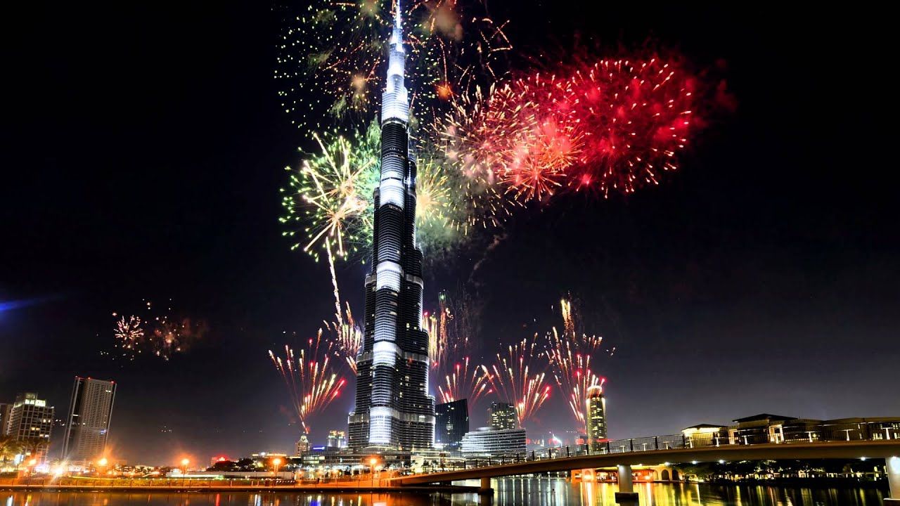 Burj Khalifa New Year 4K Quality