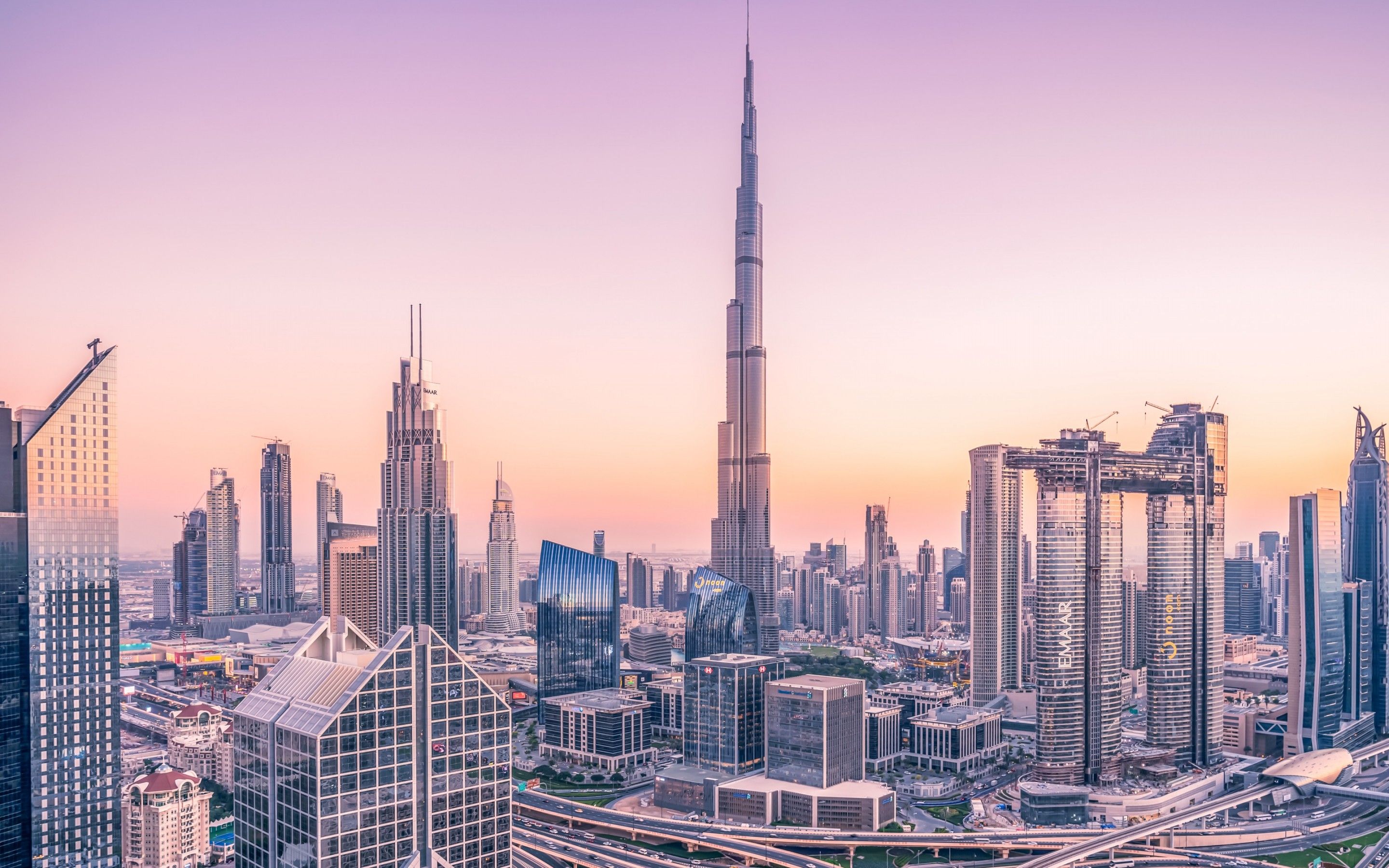 Burj Khalifa 4K Wallpaper, Dubai, Skyscraper, Cityscape, Skyline, Modern architecture, Blue hour, World