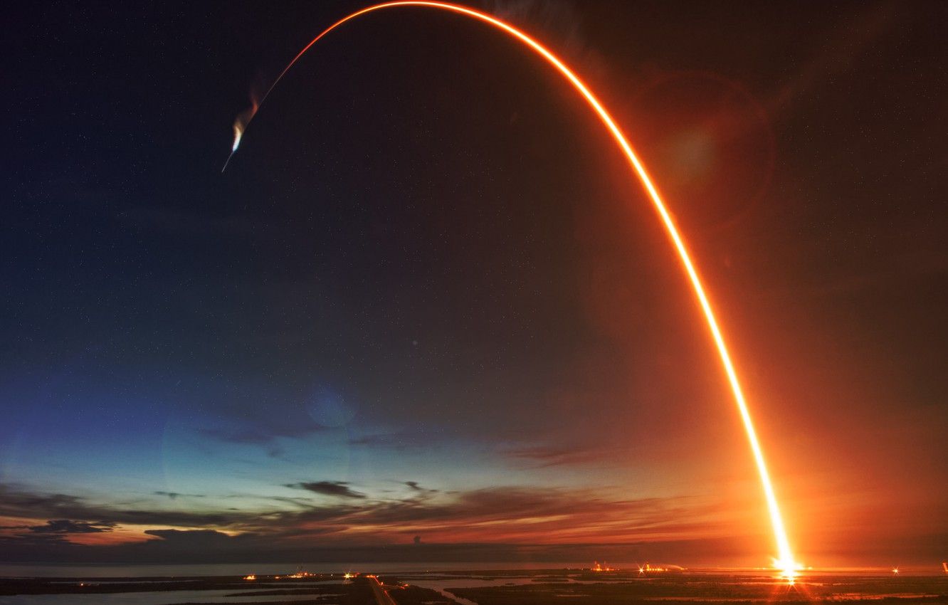 Rocket Launching into Space 4K wallpaper