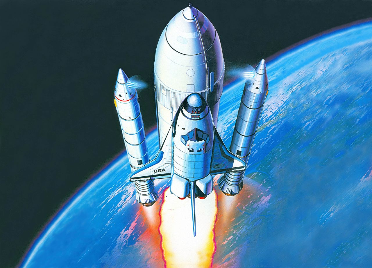 Desktop Wallpaper Rocket Spase Shuttle Space ship