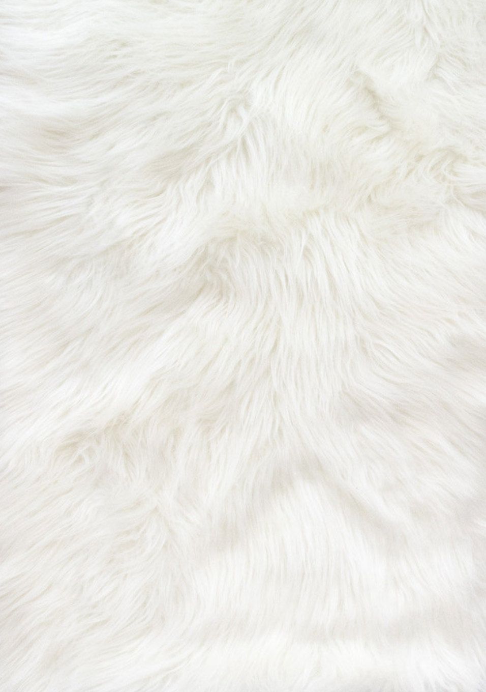 Solid White Shaggy Long Pile Faux Fur Fabric By The Yard image 0. Faux fur fabric, Wallpaper fur, Fur background