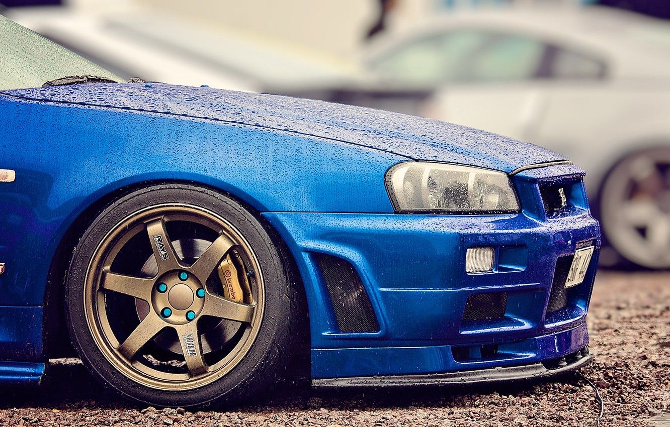 Wallpaper Blue, Tuning, Nissan, GT R, Skyline, Nissan, R34 Image For Desktop, Section Nissan