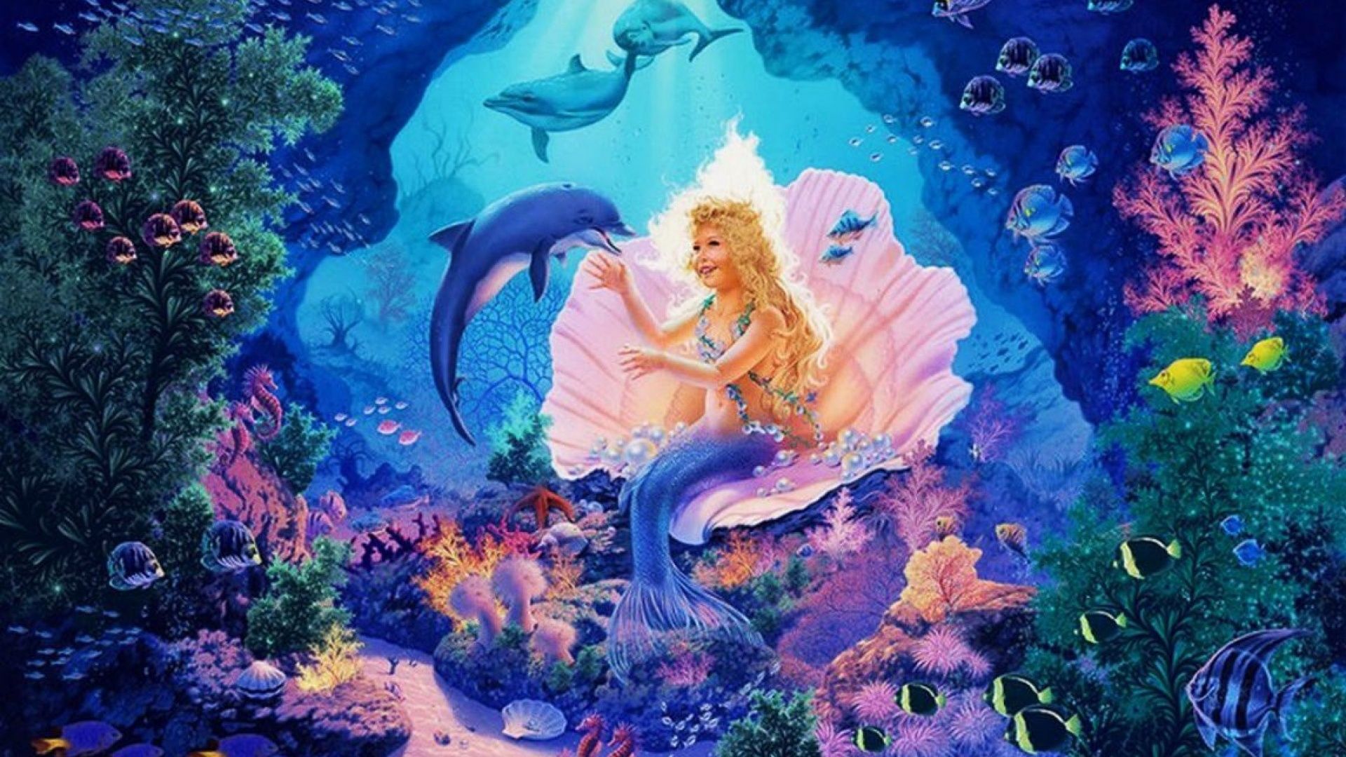 Little Mermaid Princess desktop PC and Mac wallpaper