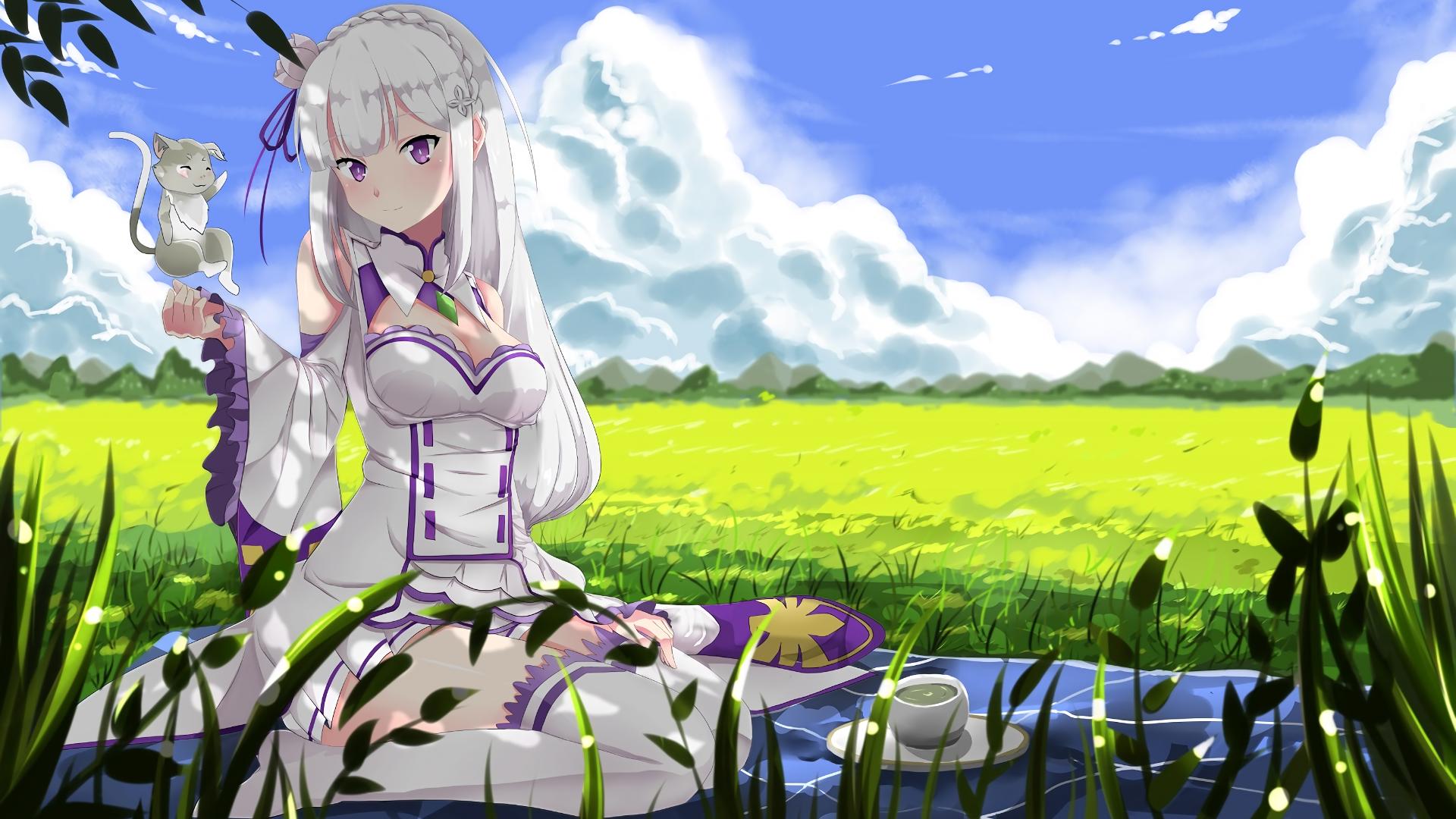 ReZero Kara Hajimeru Isekai Seikatsu Emilia wallpaperx1080