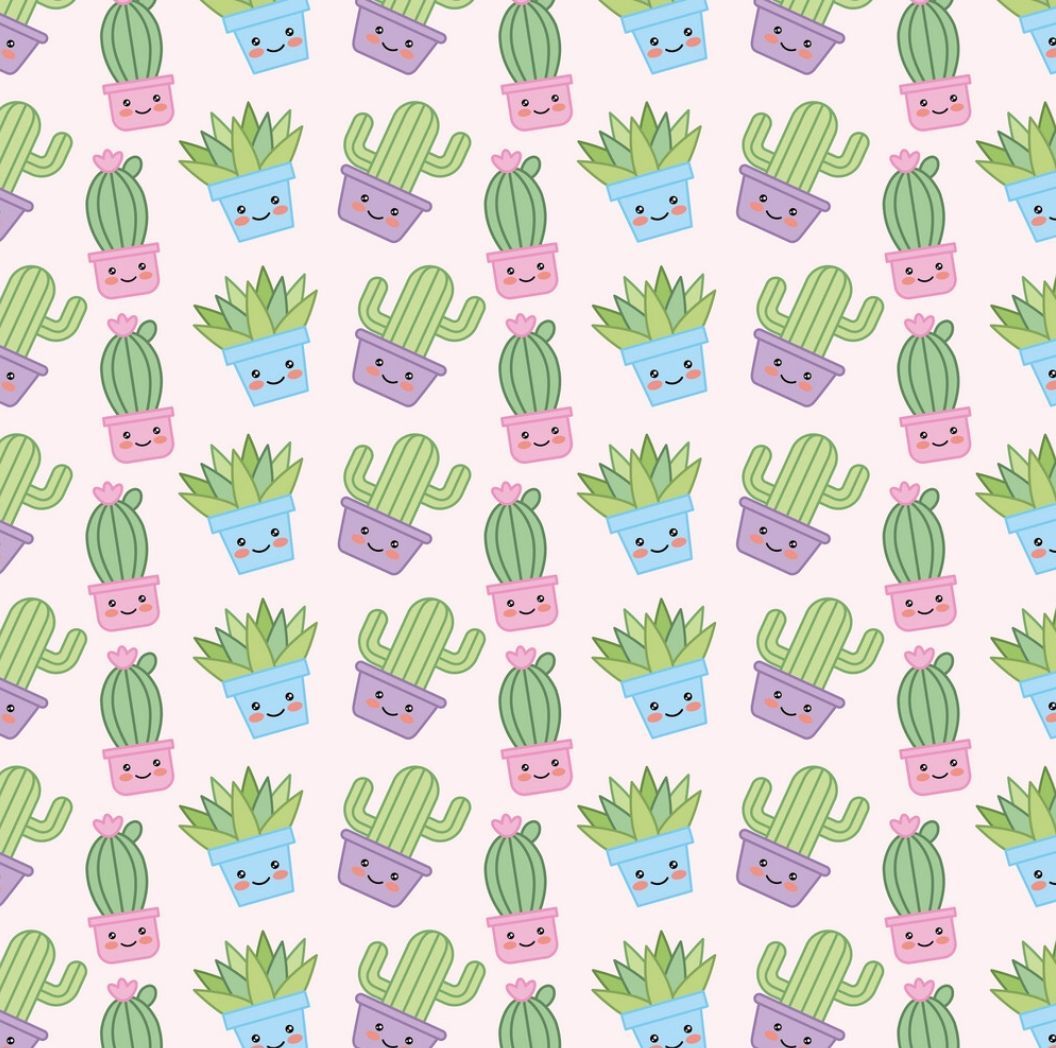 Cute Cactus Pattern. Cactus illustration, Cactus drawing, Cactus