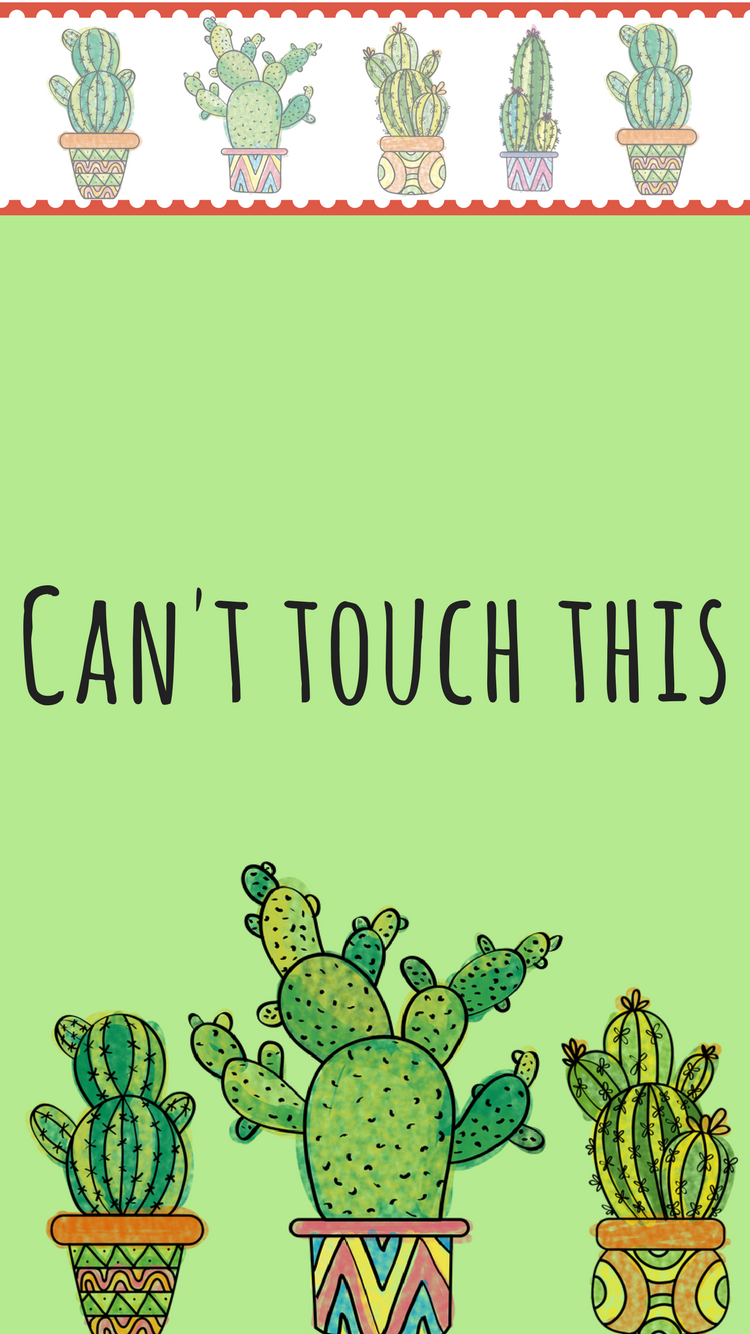 Can T Touch This Cactus Background HD Wallpaper