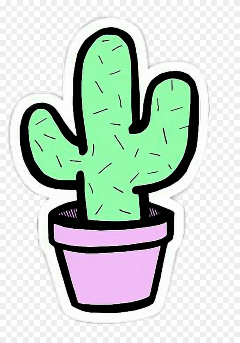 Tumblr Cactus Png Transparent Background Cactus Drawing Easy Clipart