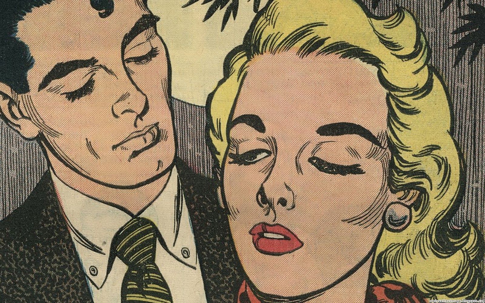 Comic Wallpaper Vintage: Love is in the air (Vintage Comic Wallpaper)