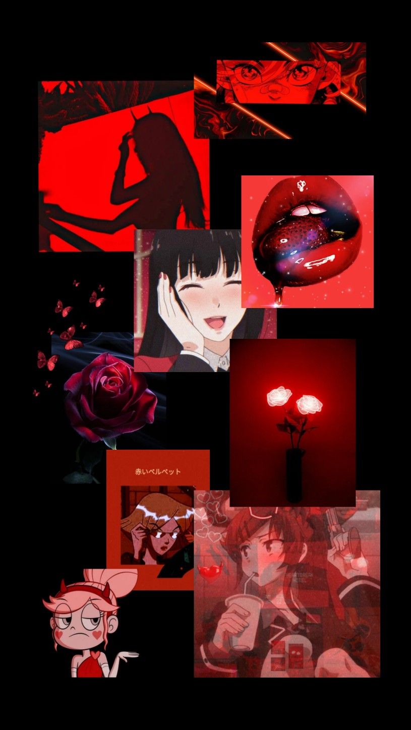 red wallpaper heart nalng kung  Anime Aesthetic Wallpaper  Facebook