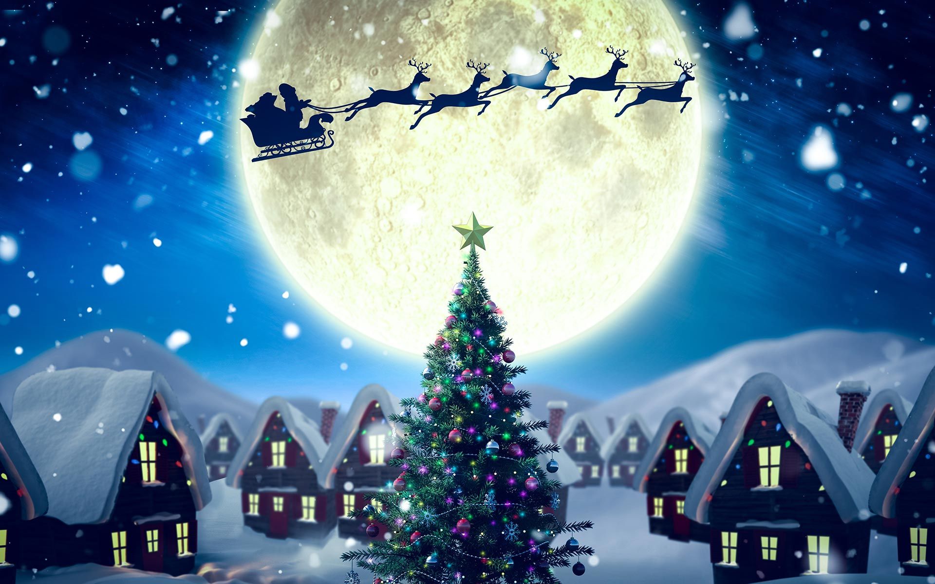 Christmas HD Wallpaper Wallpaper Santa Sleigh