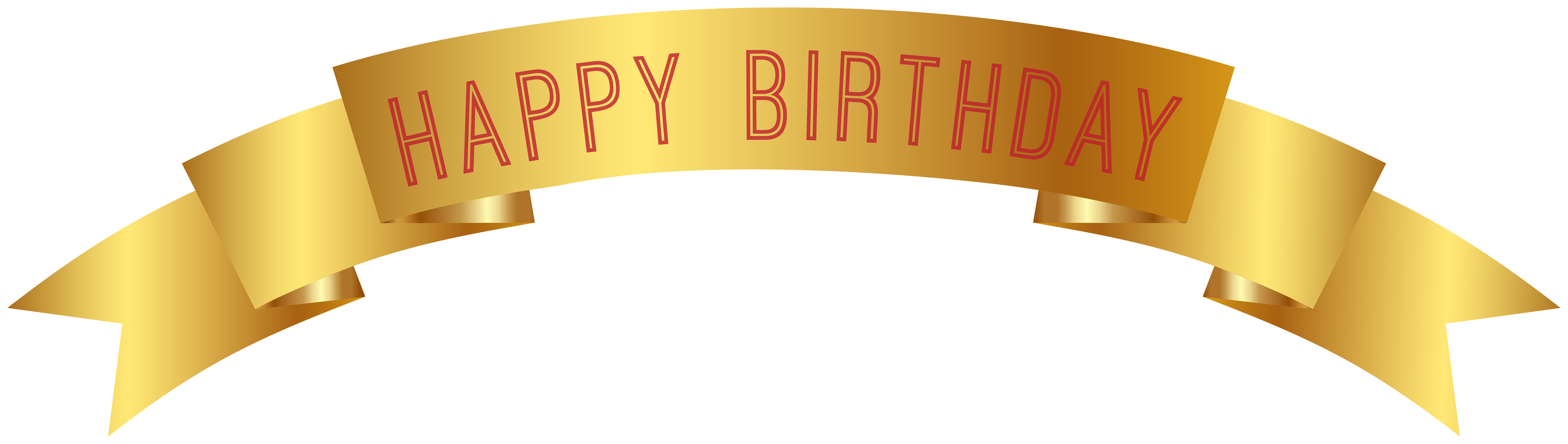 Happy Birthday Gold Banner PNG Clip Art Quality Image And Transparent PNG Free Clipart