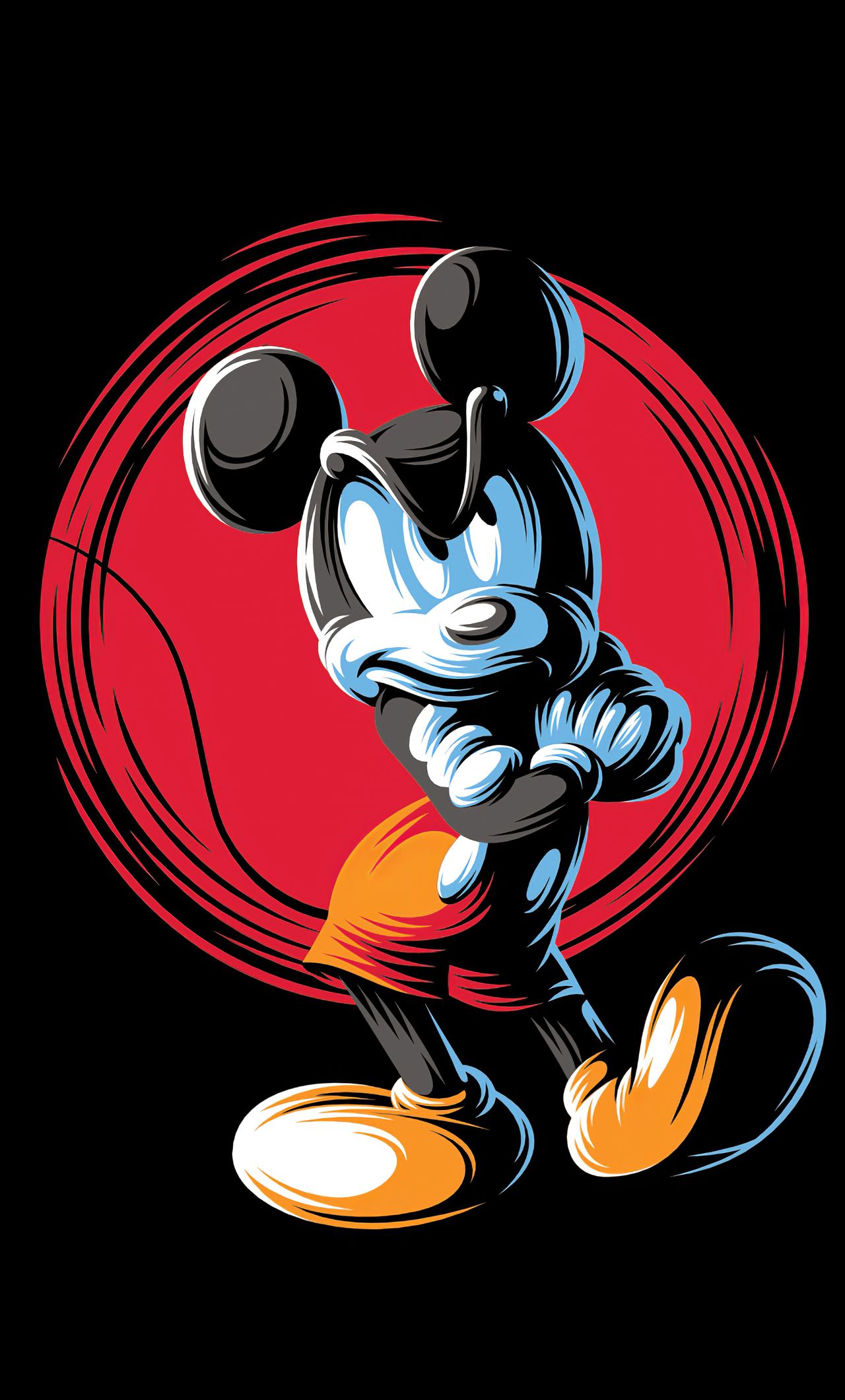 Mickey Mouse Minimal Art 4k iPhone HD 4k Wallpaper, Image, Background, Photo and Picture