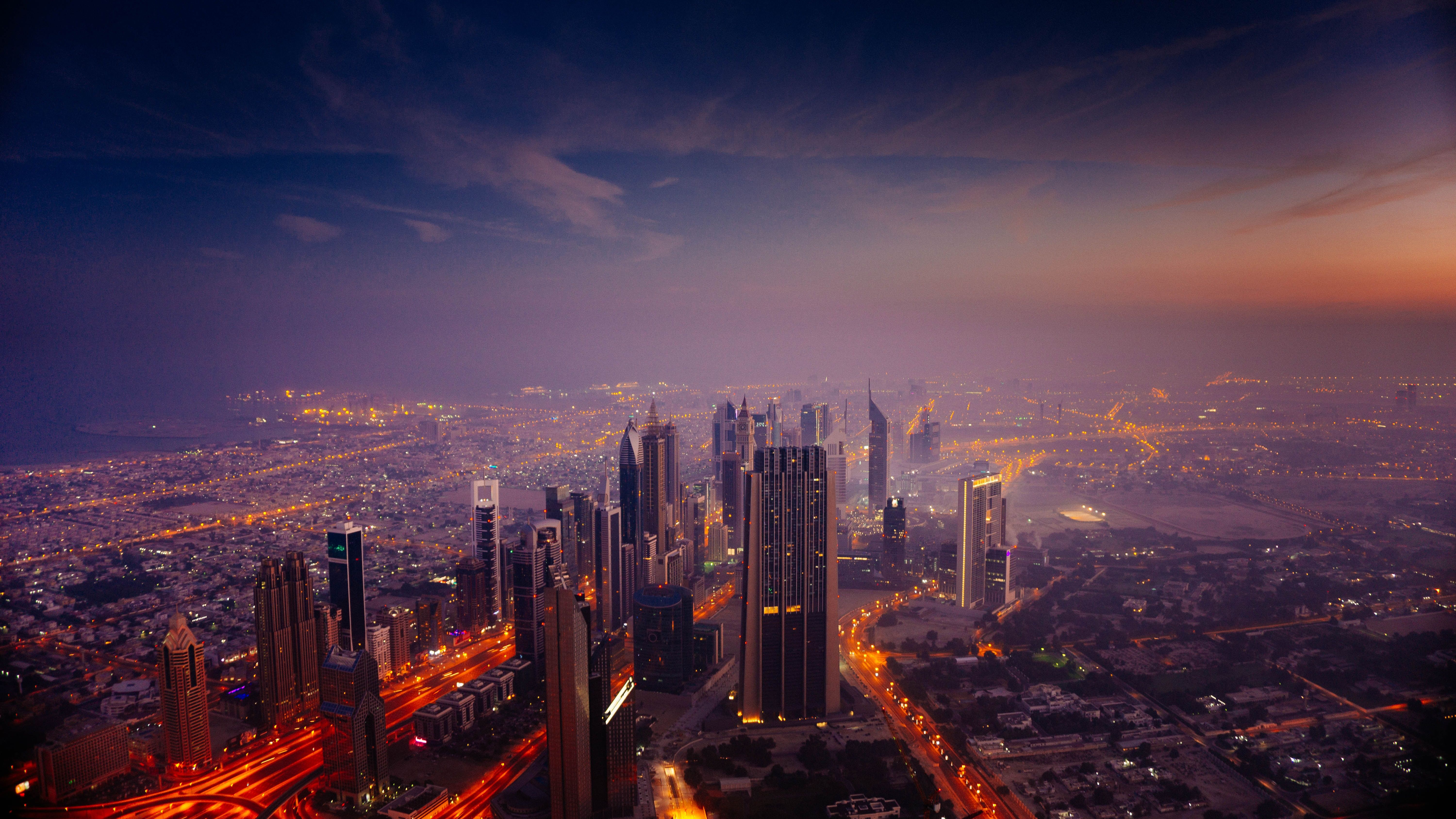 Dubai Sunrise City 5k, HD World, 4k .hdqwalls.com