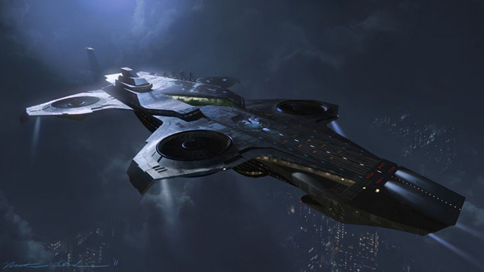 Космический корабль авианосец Sci Fi