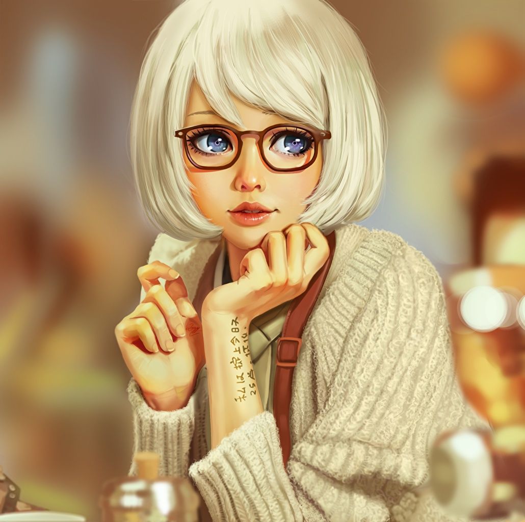 Blonde Girl Eyeglasses Wallpapers Wallpaper Cave 