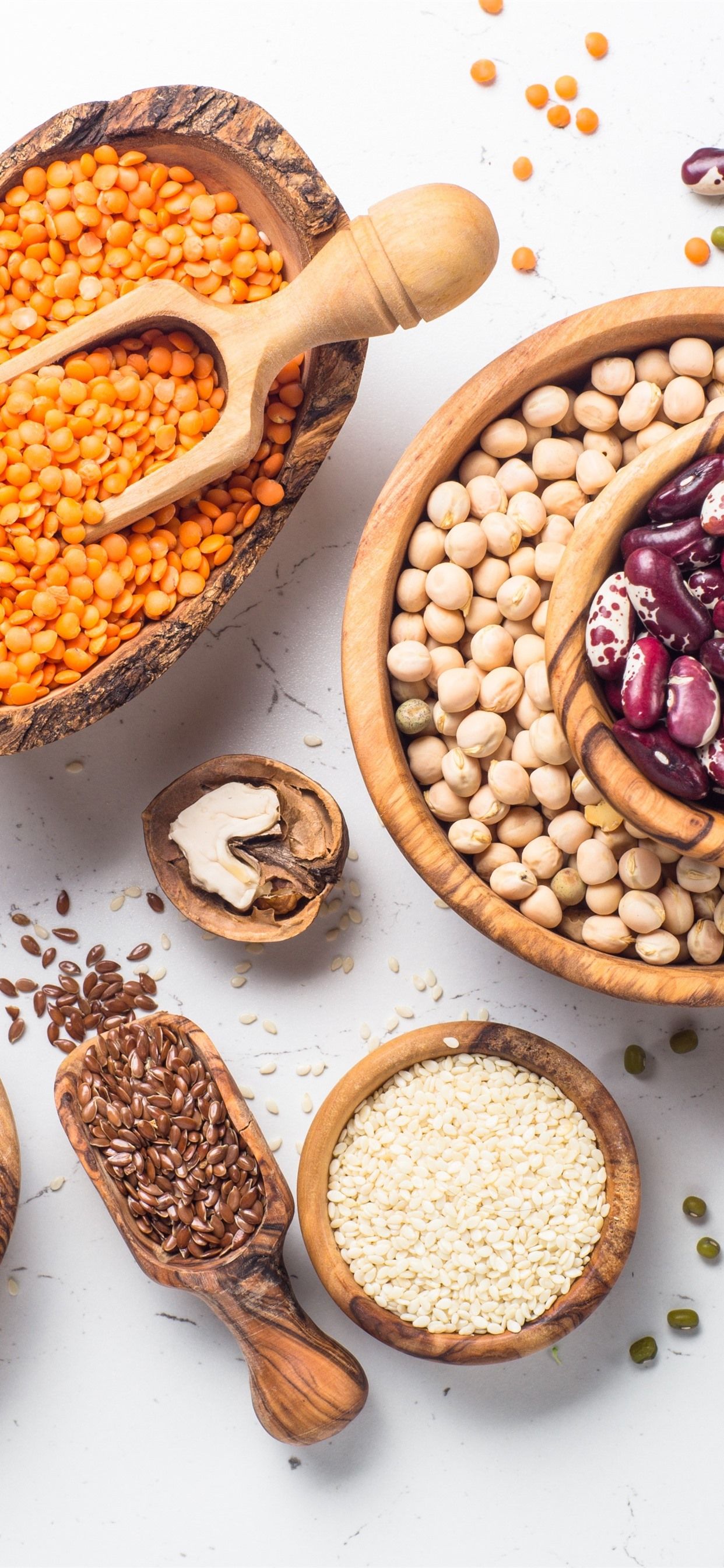 iPhone Wallpaper Nuts, Grain, Beans, Seeds