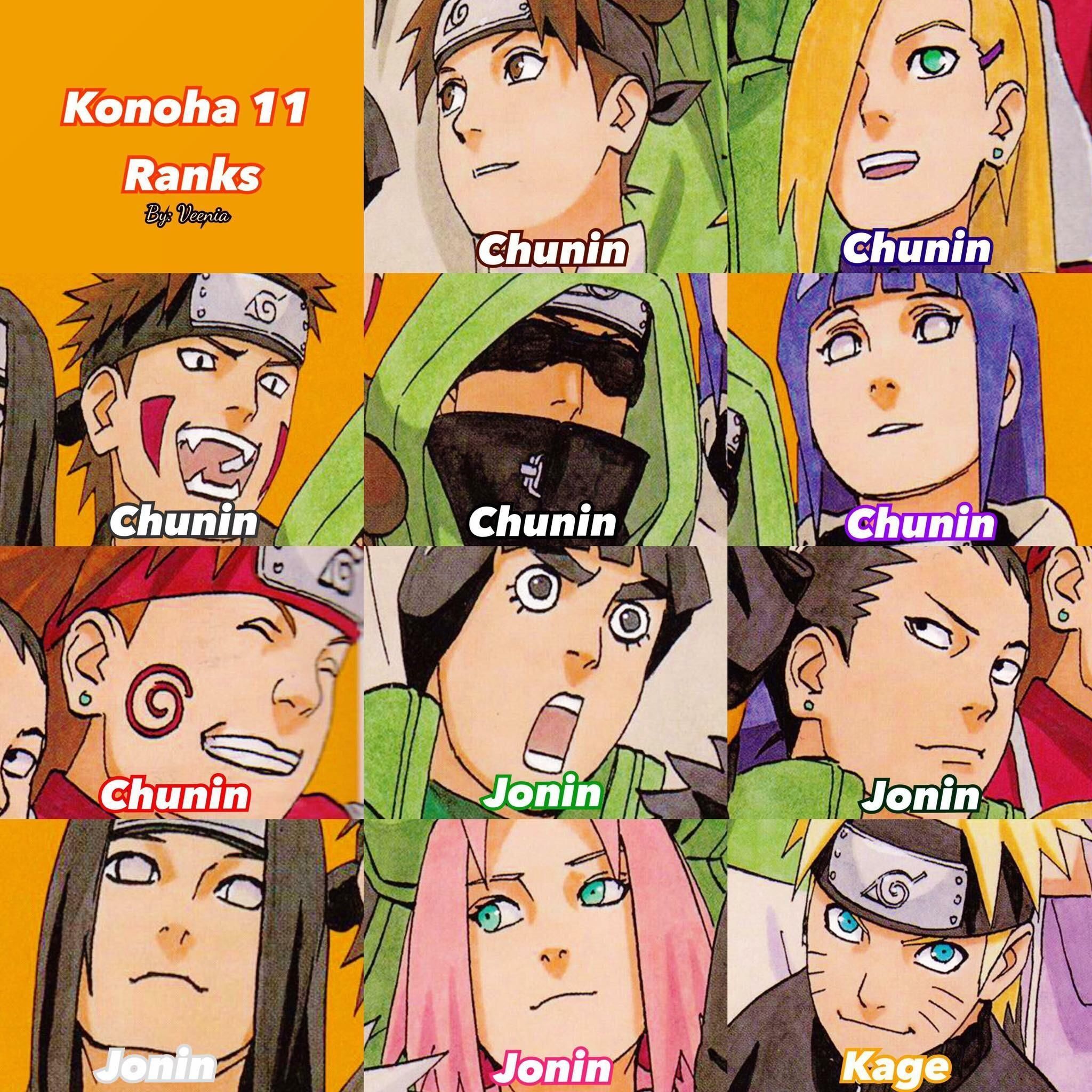 Konoha 11 ranks. Anime naruto, Naruto episodes, Naruto shippuden sasuke
