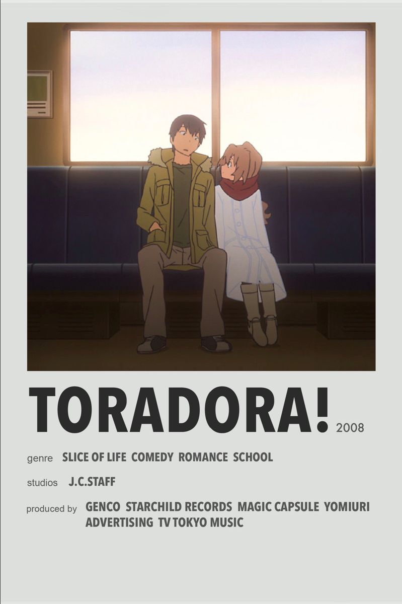 Toradora!. Anime films, Film posters minimalist, Movie posters minimalist
