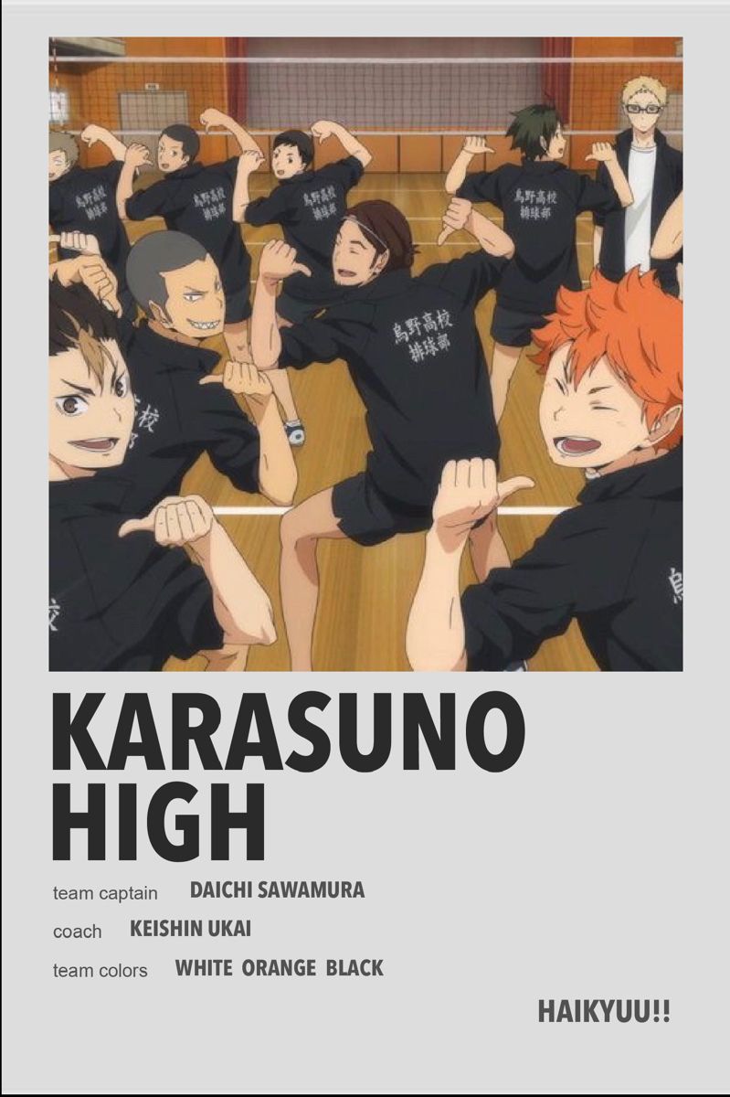 Karasuno High. Haikyuu karasuno, Haikyuu characters, Haikyuu anime