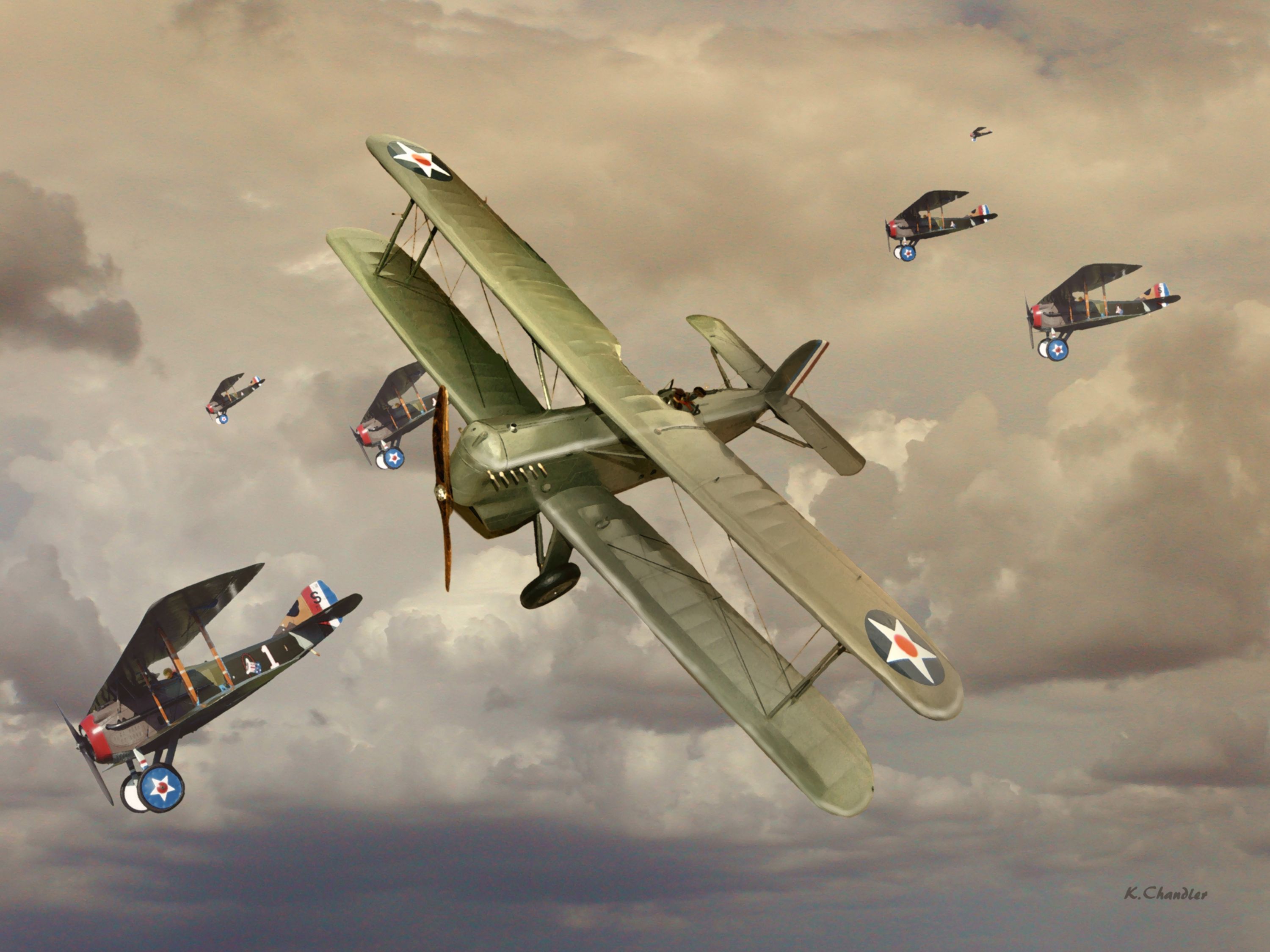 biplane air battle artwork planes #VZ5