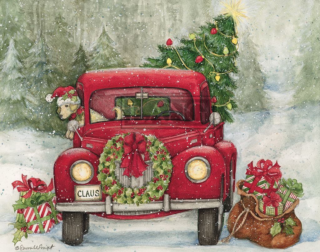 15++ Vintage Red Truck With Christmas Tree Computer Wallpaper HD download
