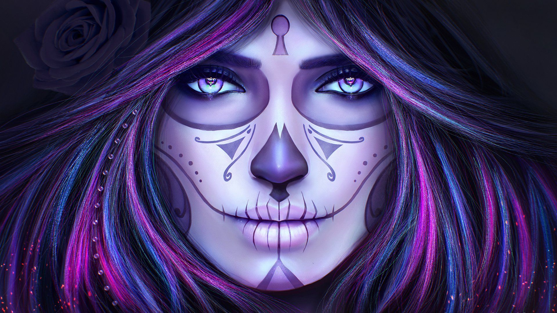 Woman day of the dead face paint wallpaper Best 37 day of the dead wallpaper on hipwallpaper holiday