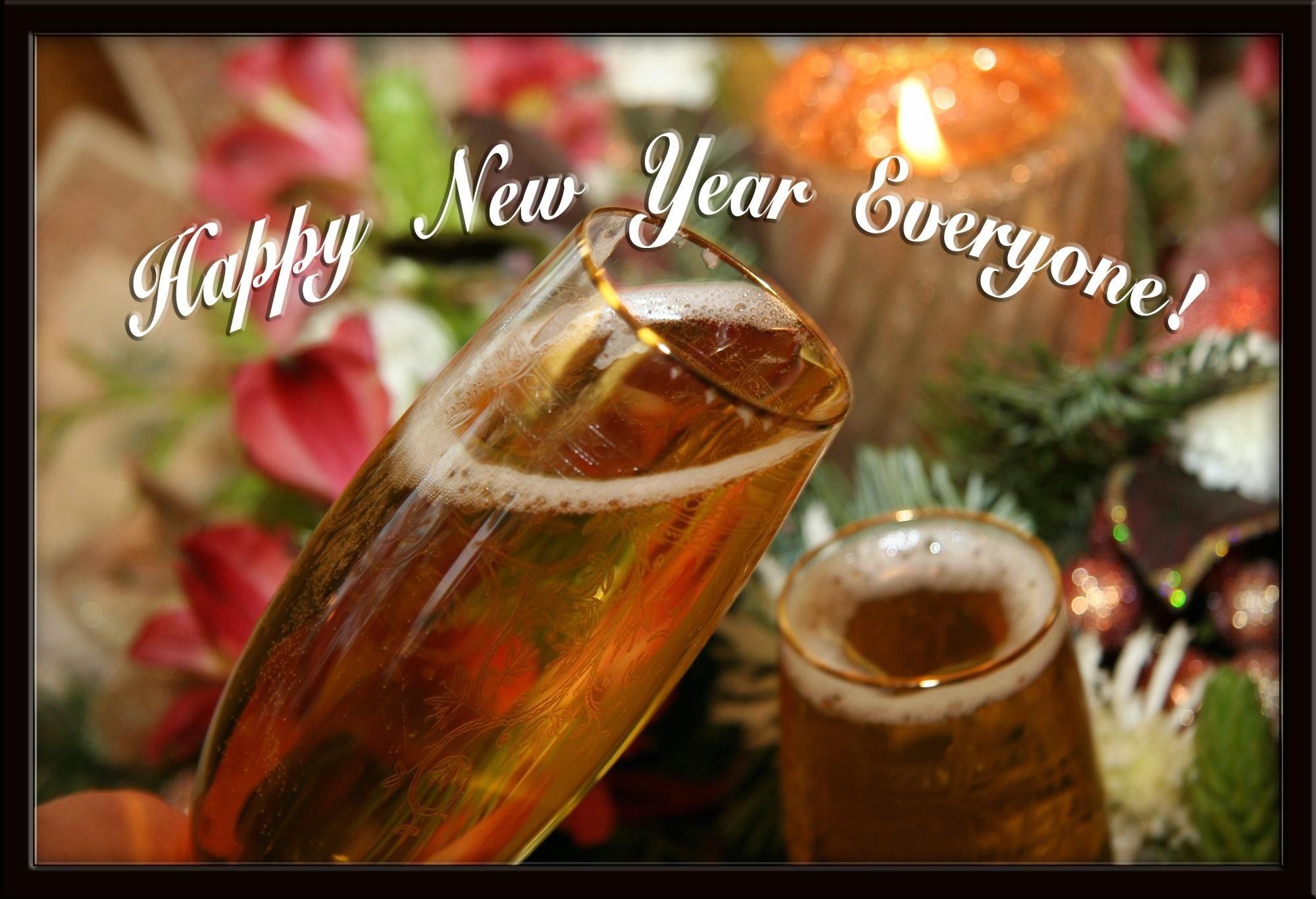 Happy New Year to Everyone Celebration Drink