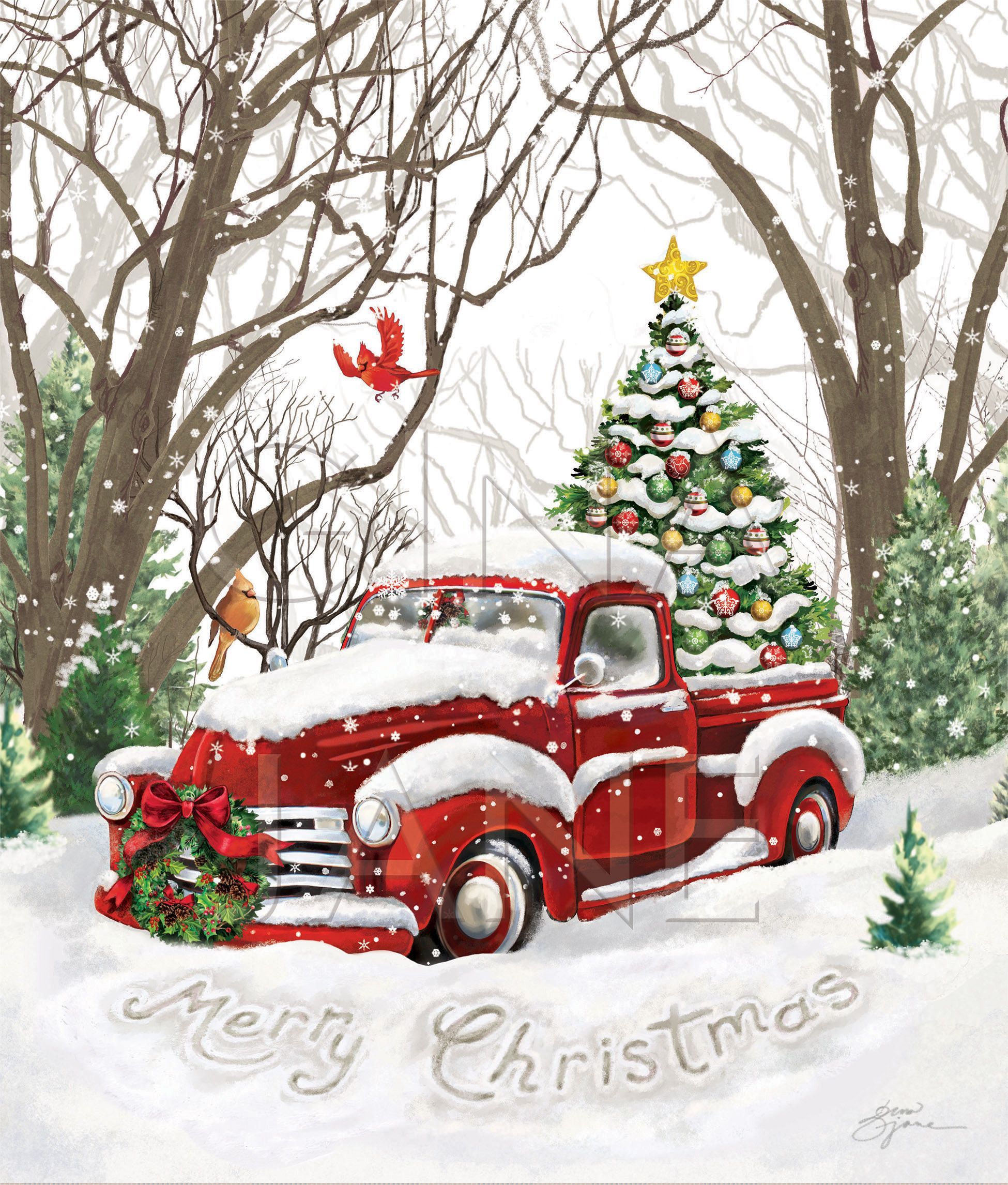 Vintage DIY Christmas Craft Decor. Pioneer Prairie Woman Red Truck Christmas Tree Merry Christmas Home Decor. Christmas red truck, Christmas decorations, Merry christmas sign