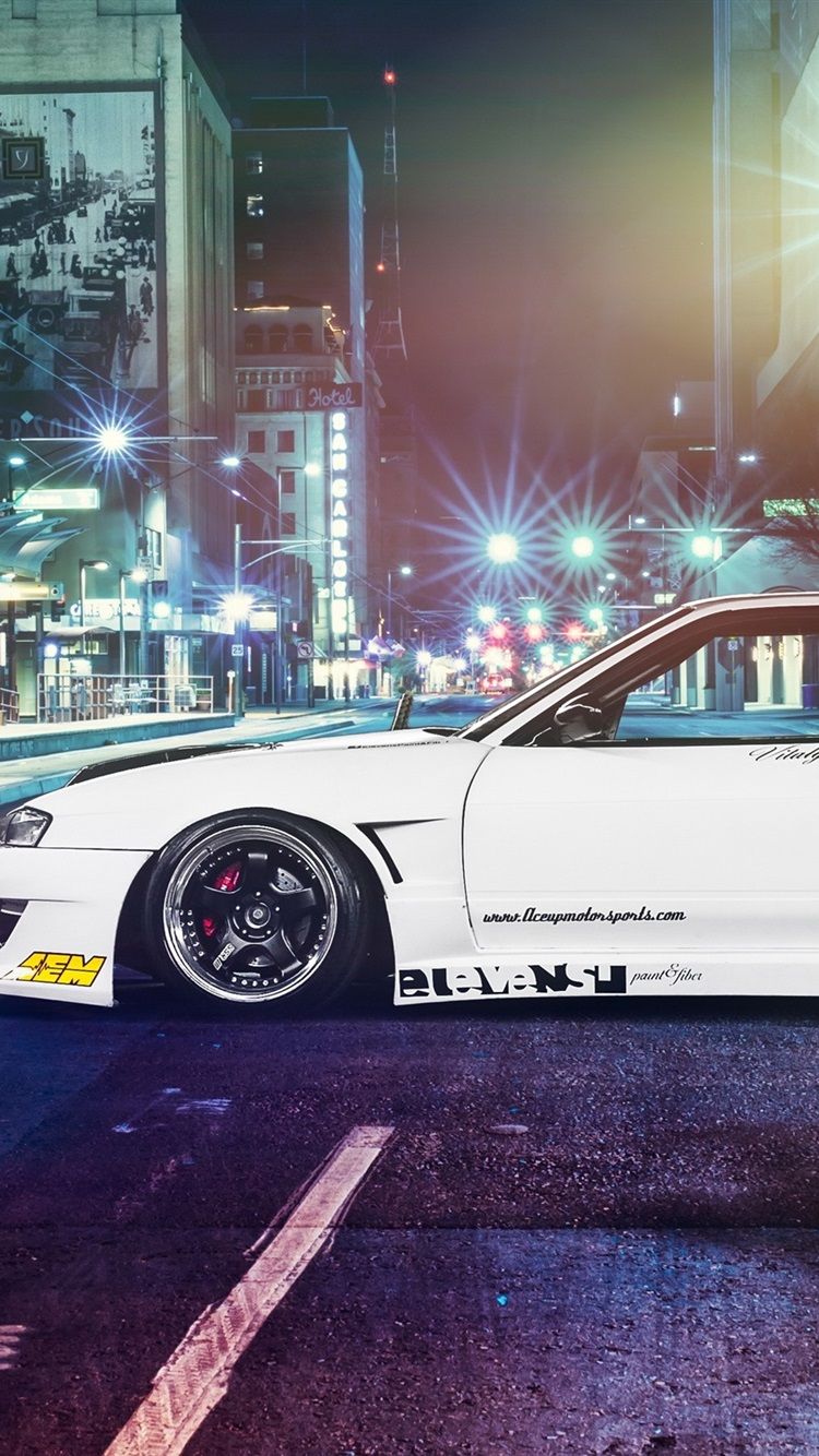 Nissan Silvia S13 Car, Street, Night 750x1334 IPhone 8 7 6 6S Wallpaper, Background, Picture, Image