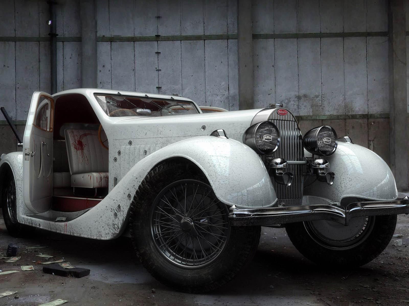 3D Classic Bugatti. Car wallpaper, Cool old cars, Bugatti