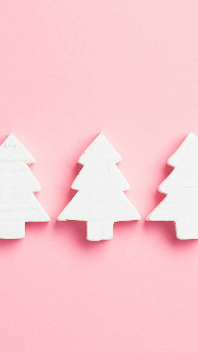 Pink Christmas mobile wallpaper aesthetic  Free Photo  rawpixel